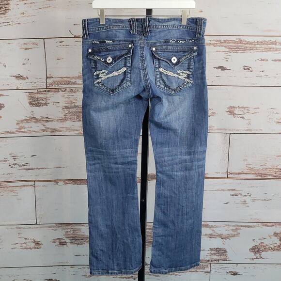 Stetson Hollywood Boot Cut Jean Distressed Size 12 Short - Picture 2 of 10